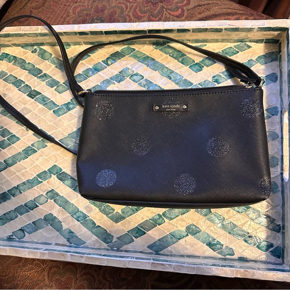 Kate Spade Black Polka dot Crossbody Bag